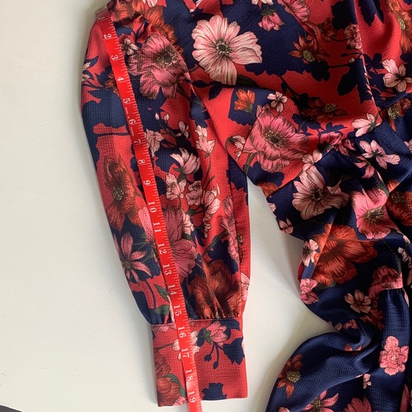 Vince Camuto Petite Floral Popover Shirtdress size 4P - Picture 7 of 13